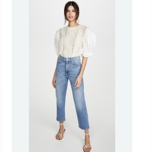 SLVRLAKE London Crop Blue Denim Jeans - Picture 1 of 8